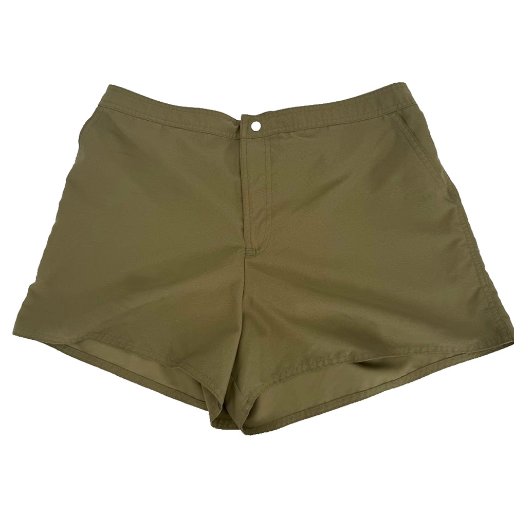Cazimi Womens L Olive Green Swim Shorts Lined Elastic Waist Casual Summer